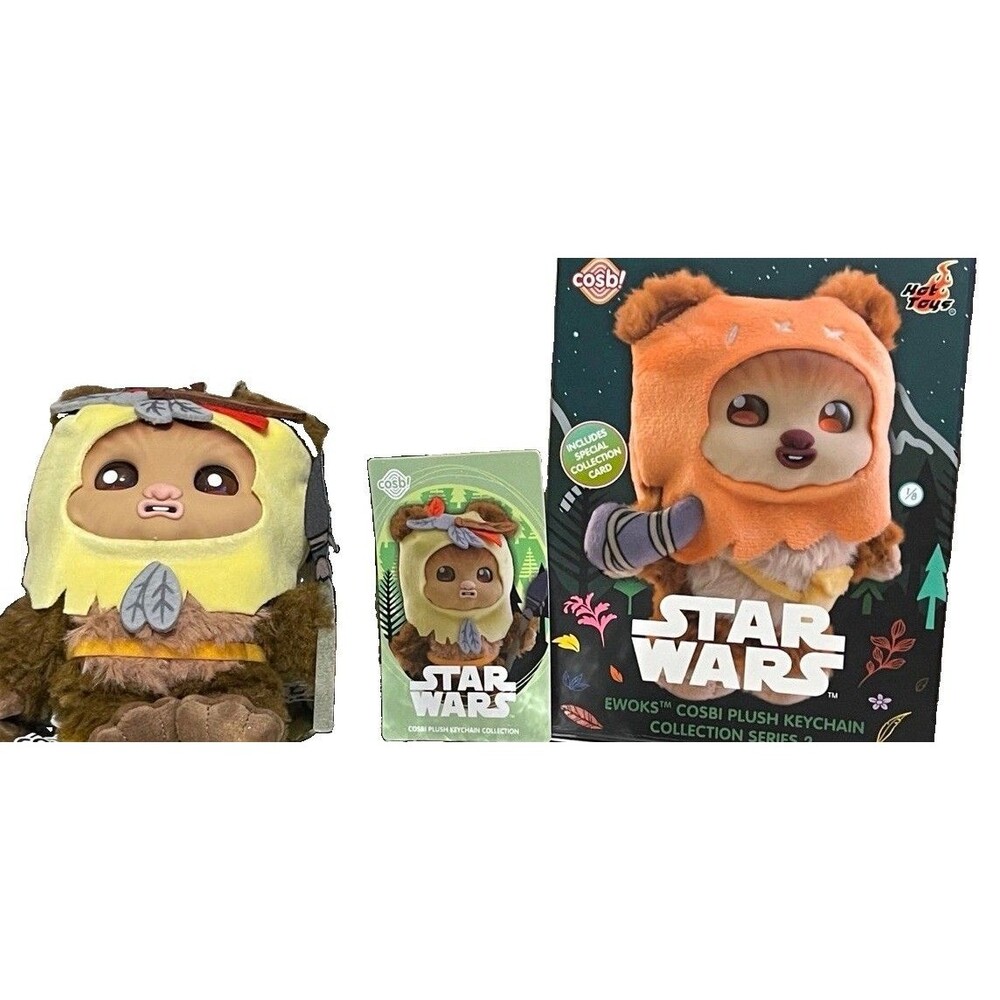 Star Wars Cosbi Plush Keychain "Paploo" Hot Toys Ewoks Series 2 Disney OPEN BOX